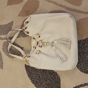 Michael Kors White Leather Handbag